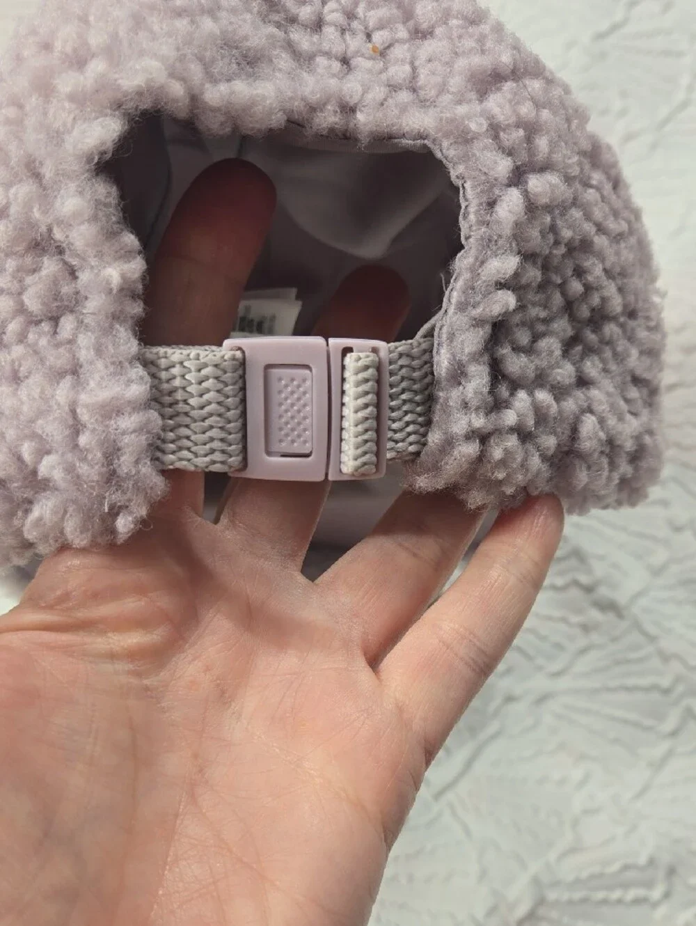H&M Kids Plush Sherpa Cap in Light Lavender